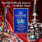 Goddard's Silver Polishing Cloth for Jewelry, Remove Tarnish on Plated or Sterling Silver, Gold, Antiques, and Leaves Tarnish Protection, 1 Cloth