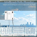 AlfaBot Window Cleaning Robot, 4500PA High Suction Power Window Cleaner with Dual Water Spray,3.0 Path Planning, Edge Detection Technology,Perfect for High-Rise Windows, Big Glass