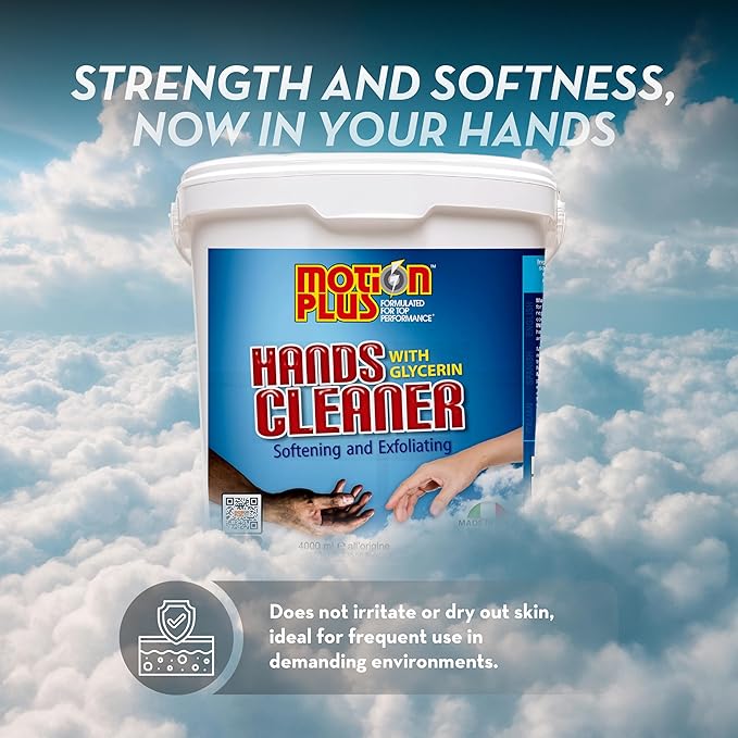 Motion Plus Heavy Duty Hand Cleaner – Industrial Grease Remover, Oil and Automotive Fluids Degreaser, Mechanics Soap with Glycerin, Exfoliating Hand Soap for Garage, Workshop, & Working Hands, 4000ml