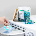 2 Pack Laundry Room Organization Glass Jars- Laundry Pods Container With Airtight Bamboo Lid- Dishwasher Pods Container. Laundry Jars For Detergent Powder, Dryer Balls,Scent Boosters(0.5+0.8Gallon)