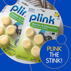 Plink Washing Machine and Dishwasher Cleaner and Freshener, Prevents Residue and Removes Odors in Kitchen and Laundry Room Appliances, Septic-Friendly, Made in the USA, Lemon Scent, 12 Tablets