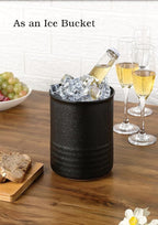 Utensil Holder, 6.7" Ceramic Kitchen Utensil Crock for Countertop Cooking, Modern Utensil Caddy Jar Organizer for Farmhouse Kitchen Counter Décor, Textured Black