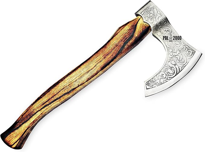 Splitting Axe Camping Chopping Hatchet Viking Tomahawk Battle Hunting Outdoor Solid Wood Handle 2031