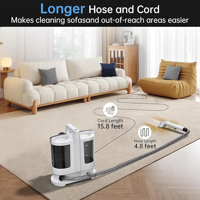 Carpet Cleaner Machine,Portable Spot Cleaner Machine for Carpet and Upholstery, 18Kpa 500W Powerful Suction for Pet Stain, Couch & Car, Deep Spot Cleaner for Area Rug, Stair and Furniture