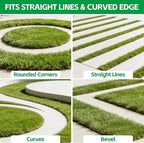 Edger Lawn Tool 41.8” Manual Lawn Edger with Ergonomic T-Grip & Wide Footplate Metal Half Moon Grass Edgers for Garden Yard Landscaping Maintenance