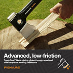 Fiskars Ultra Universal Axe U14, Precision-Ground RazorEdge Double-Hardened Steel Blade Stays Sharp, Lightweight FiberComp Shaft & SoftGrip Handle for Chopping & Kindling, 14", Black