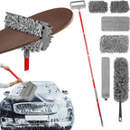 Ceiling Fan Cleaner Duster , 75‘’ Extendable Long Handle Ceiling Fan Blade Cleaning Tool, Reusable Chenille & Microfiber Mop Head for Dusting Ceiling Fan Baseboard Wall Floor,car wash mop