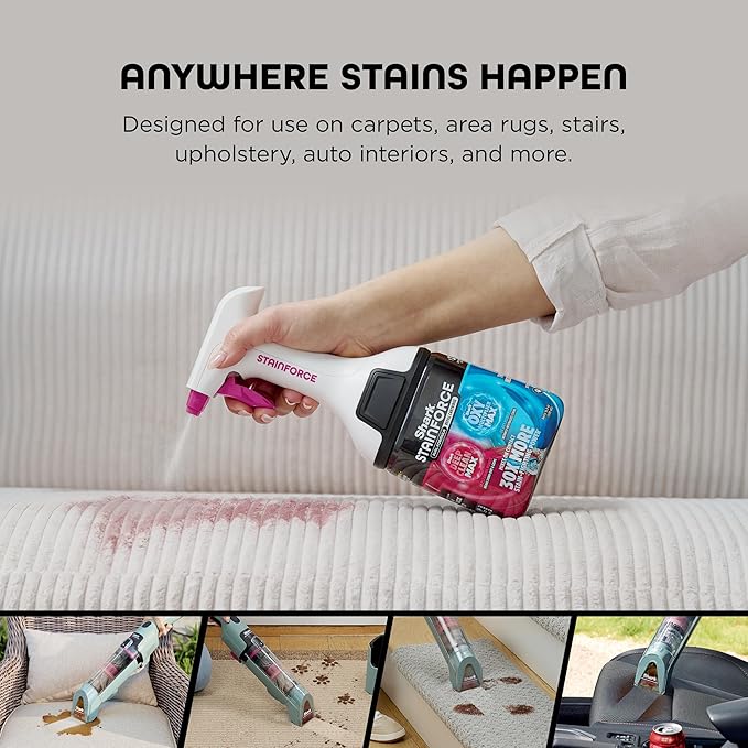 Shark StainForce Dual-Formula Refill Cartridge, Value 2-pack, Stain & Odor Remover for Shark StainForce Portable Stain Cleaner, for Carpet, Area Rug, Upholstery, Cars, 2x 16.9oz, BNDHXCM500