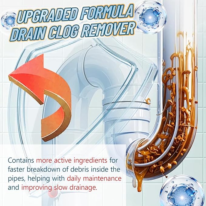 Drain Cleaner Shower Sink Cleaner New - Powerful Pipeline Dredging Agent, Kitchen Unblocker, Sink and Drain Cleaner for Kitchen Toilet（6PCS）