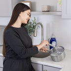 Fox Run Kitchen Brush, Stainless Steel Cleaning Brush for Tumblers, Glasses, Dishes, and Pans, 10.25"