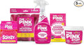 Stardrops - The Pink Stuff Bathroom Cleaning Kit – Cleaning Paste, Bathroom Foam Spray, Toilet Foaming Powder, SQeeZY Sponge & 3 Microfiber Cloths – Tough on Stains, Grease & Soap Scum