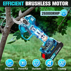 Cordless Pole Pruning Shears Compatible with Makita 18V Battery: 1.5-2 Inch Cutting Diameter Electric Pruning Shears with 2 x 2.0Ah Rechargeable Batteries - 13ft Reach Pole Pruner