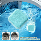 SOPAMI Washing Machine Cleaner Tablets 24-Pack (12 Month Supply) for HE/Top/Front Load Washers - Removes Stubborn Pet Hair, Odors, Mold & Residue, Septic Safe & Fragrance Free