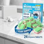 EEMANI Washing Machine Cleaner Tablets 24 Pack – Deep Cleaning for HE Front & Top Load Washer, 20g Tablets, Freshener for Drum & Tub – 1 Year Supply