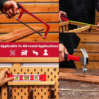 DEKOPRO Tool Set:228 Piece Home Tool Kit, Household Basic Repair Tool Set Comes with Plastic Storage Case, Socket Wrench Set for Car-Red