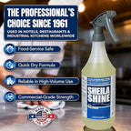 Sheila Shine 1 Quart Stainless Steel Cleaner and Polish – Cleans, Polishes & Protects Kitchen Appliances, Refrigerators, Sinks, Ovens & Grills – Stainless Steel Cleaner Spray Bottle
