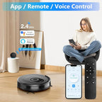 Tikom Robot Vacuum and Mop Combo, 5000Pa Robotic Vacuum Cleaner, 150 Min Max, App & Remote Control, Ideal for Hard Floor, Carpet, Pet Hair, Self-Charge(G8000 Max)