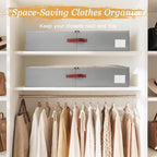 Criusia Under Bed Storage Bins with Clear PVC Lids – 4 Pack Large Underbed Organizers with Heavy-Duty Handles, Reinforced with 800G PP Panels & 80G Non-Woven Fabric – Waterproof & Foldable, Gery