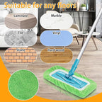 Reusable Dry Sweeping Cloths Microfiber Wet Mop Pads Compatible with Swiffer Sweeper Mop Replacement Sweeping Mopping pad Refills for Hardwood Surface Floor Cleaning (10PCS)