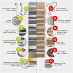 HOMELUX THEORY UPGRADED Over The Door Organizer Hanging - 100D EXTRA THICK & 50lbs HUGE CAPACITY 6 Large Front & 12 Side Pockets, Over The Door Shoe Organizer, Hanging Closet Organizer (LightGray 1pc)