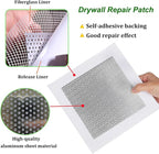 10 Pcs 2/4/6 Inch Wall Patch Repair,Drywall Patch Self-Adhesive Mesh Drywall Patch and Fiberglass Repair Kit,Aluminum Heavy Duty Dry Wall Mesh Hole Repair Patch for Drywall Plasterboard