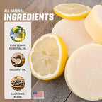 Lemon Dish Block Soap Bar - 3 Pack Natural Dish Soap Bar 4oz for Eco-Friendly Cleaning - Premium Dish Soap Block Alternative for Sustainable Kitchen | Made in USA