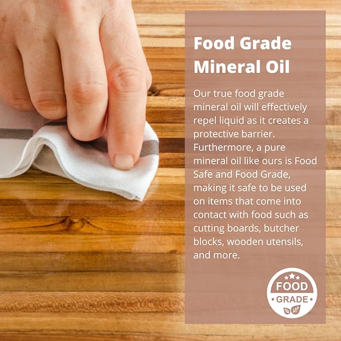 Specialist Cutting Board Oil by The Block & Board Company | Food Grade Mineral Oil for Wood, Stone, & Butcher Blocks | Quick Drying, Tasteless, Odorless & Colorless | Restore & Protect (17oz/500ml)