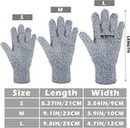 Patelai 3 Pairs Microfiber Plant Dusting Gloves Leaf Cleaning Gloves for Indoor Plants, Blinds, Furniture, House (Black,White,Gray,Large)