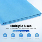 HOMEXCEL Microfiber Glass Cleaning Cloth 12 PK, Lint Free Streak Free, Reusable Cleaning Cloth for Cleaning Windows, Glasses, Mirrors, Screens, Stainless Steel, and More Blue-12”×12”