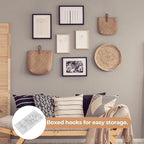 Bilillo 36PCS Adhesive Picture & Plate Hangers, No Nails Wall Hooks, Invisible Heavy Duty Sticky Hanging Hooks for Frames, Plates, Wall Art Decor, No Damage