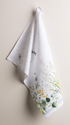 Maison d' Hermine Kitchen Towels Set of 3 100% Cotton 27.50" x 20" Reusable Cloth Tea Dish Towels Absorbent with Hanging Loop for Kitchen, Home, Dining, Cocktail Parties Spring/Summer (Fleurs De Mai)