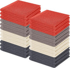 Homaxy 100% Cotton Waffle Weave Kitchen Dish Cloths, Ultra Soft Absorbent Quick Drying Dish Towels, 12 x 12 Inches, 24-Pack, Multicolor