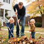 2PCS Garden Tool Rakes with Hardwood Handle, Garden Lawn Rake Leaves Lightweight Cute Rakes with Heads for Fall Garden Tools Gifts