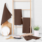 Homaxy 100% Cotton Waffle Weave Kitchen Dish Towels, Ultra Soft Absorbent Quick Drying Cleaning Towel, 13 x 28 Inches, 8-Pack, Coffee