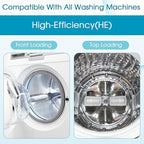 Loopeer 36 Pcs Washing Machine Cleaner Tablets Bulk 18 Month Supply Washer Machine Cleaner Pet Hair Remover for Laundry HE, Front & Top Load Washer Removes Residue, Pet Hair, Odors, Septic Safe