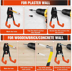 Garage Hooks Ladder Hooks for Hanging Heavy Duty Garage Organizer Wall Mount Metal Garage Storage Organization Tool Hanger Utility Rack for Garage Wall, Shed, Garden, Workshop