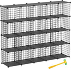 TUMUCUTE Wire Cube Storage Organizer, 20-Cube Metal Storage Shelves Bookshelf, Stackable Modular Closet Organizer for Bedroom Living Room, Office, Storage Shelves