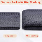 Homaxy 100% Cotton Waffle Weave Kitchen Dish Cloths, Ultra Soft Absorbent Quick Drying Dish Towels, 12 x 12 Inches, 8-Pack, Dark Grey