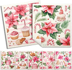 6 Pack Swedish Dishcloths for Kitchen |Watercolor Dish Towels | Reusable Paper Towels Washable | Non-Scratch Cellulose Sponge Cloths | No Odor, Biodegradable, Swedish Cloths, Pink Flower