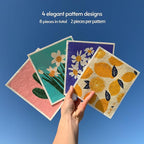 Swedish Dishcloths for Kitchen, 8 Pack Reusable Paper Towels with Clips, Non-Scratch Swedish Dish Towels, Super Absorbent Cellulose Sponge Cloths, Assorted