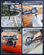 Saker 6 in 1 Car Vacuum Cleaner, 20000PA Handheld Vacuum Cordless Rechargeable 7800mAH with Type-C Reverse Charging, Window Breaker and Seatbelt Cutter for Car,Office and Home Cleaning,SW102 Blue Gray