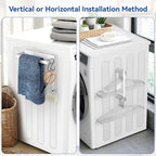 Magnetic Dryer Ball Holder and Magnetic Hanger Holder for Laundry Room Organization and Storage, Magnetic Lint Bin for Laundry Room, Iron Basket Dryer Ball Container for Laundry Room Storage (White)