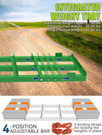 4ft Heavy Duty Drag Harrow for ATV, UTV, Tractor - Adjustable Tow Behind Leveling Rake with Weight Tray for Driveway Grader, Lawn, Field, Pasture, Food Plot Maintenance, Green(48 inch)