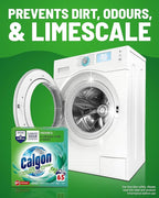 Calgon Hygiene Plus Washing Machine Cleaner & Limescale Remover, Water Softener Tablets, Unscented, 65 Tablets, Pack of 1