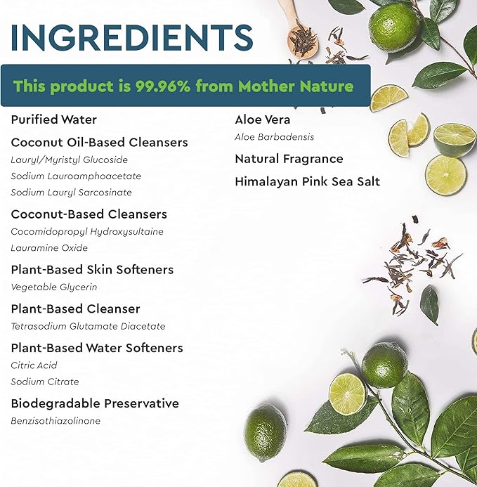 Puracy Natural Dish Soap Packs- Skin-Softening Plant-Based Dishwashing Soap, Non-Toxic Dish Soap, Organic Liquid Dishwashing Detergent Soap (Green Tea & Lime, 16 fl oz, 3 Pack)