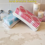 4 Pack Scrub Brush for Cleaning Scrubbing Brush with Stiff Bristle Multi-Purpose Heavy Duty Scrub Brushes,Deep Cleaning Brushes for Bathroom, Floor, Shower, Carpet, Bathtub, Sink Outdoor, Multi-Color
