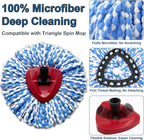 【3-Pack】Cedar Mop Head, Perfect Fit for O Cedar Rinse Clean Mop Replace Head, 2 Ultra-Absorbent Microfiber Mop Refills with 1 Base for Floor & Wall Cleaning