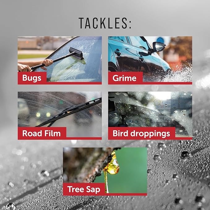 Maplefield - Windshield Washer Fluid Concentrate - All-Season, Streak-Free Car Window Cleaner - 8 fl oz, Makes 40 Gallons - Easy Capful Measurement