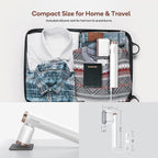 Newbealer Steamer for Clothes, 1200W Portable Steam Iron, 2 Steam Levels, Horizontal and Vertical Steaming, Dry Ironing, 15s Heat Up, Rotatable, 302°F Garment Wrinkle Remover (120V Only)