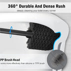 Matte BlackToilet Bowl Brush with Holder, Durable Bathroom Cleaning Tool, Modern Design for Easy Toilet Maintenance, Bathroom Cleaner Brush for Efficient Cleaning and Hygiene